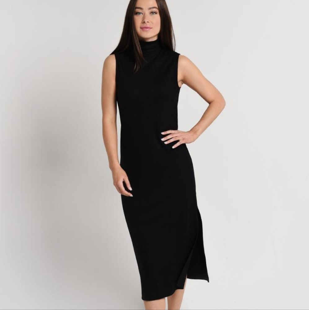 LIKE NEW Vince Wool Blend Turtleneck Midi Dress